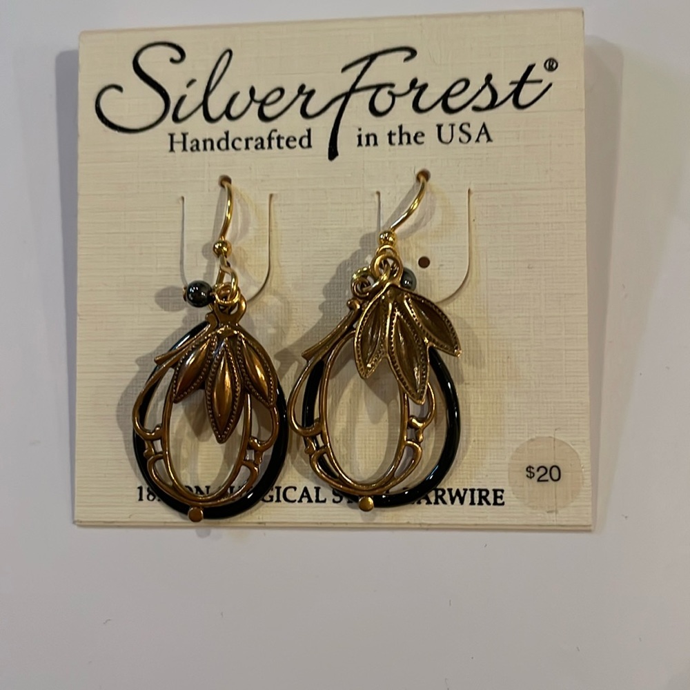 Silver Forest handcrafted pierced earrings